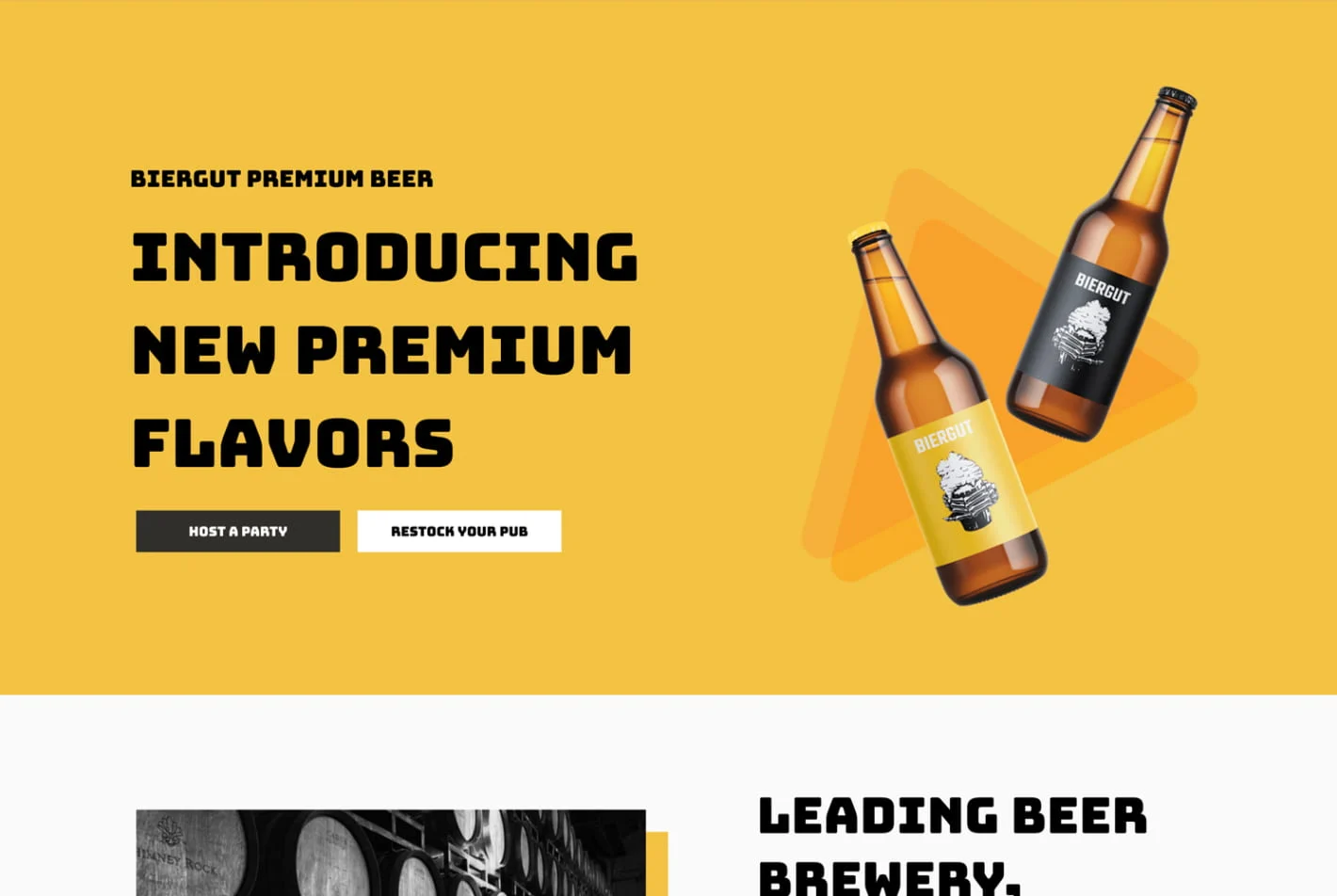 Beer Launch Landing Page